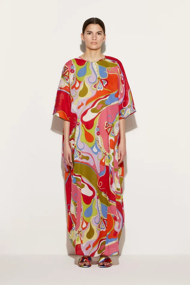 Kaftans Women PUCCI OrchideePrint Cotton Kaftan