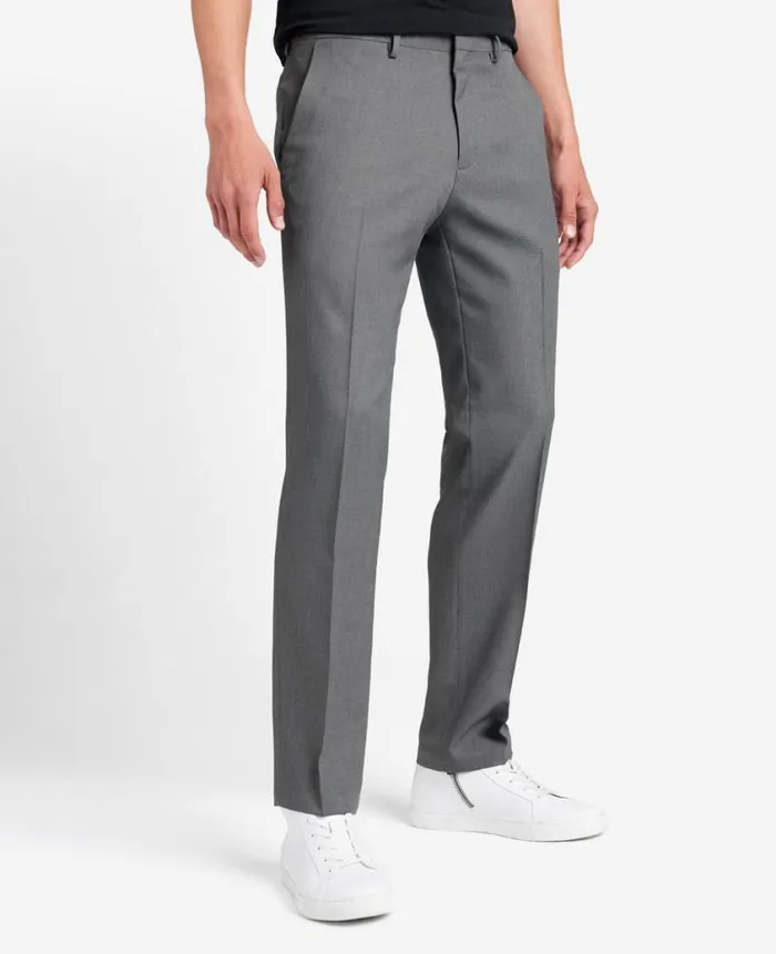 Kenneth Cole Dress Pants Men Stretch ModernFit Dress Pant Grey