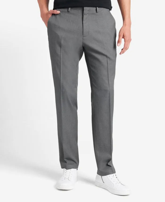 Kenneth Cole Dress Pants Men Stretch ModernFit Dress Pant Grey