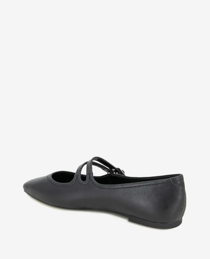 Kenneth Cole Flats and Loafers Women Jasmine Leather Mary Jane Flat Black Kenneth Cole Flats and Loafers Women Jasmine Leather Mary Jane Flat Black