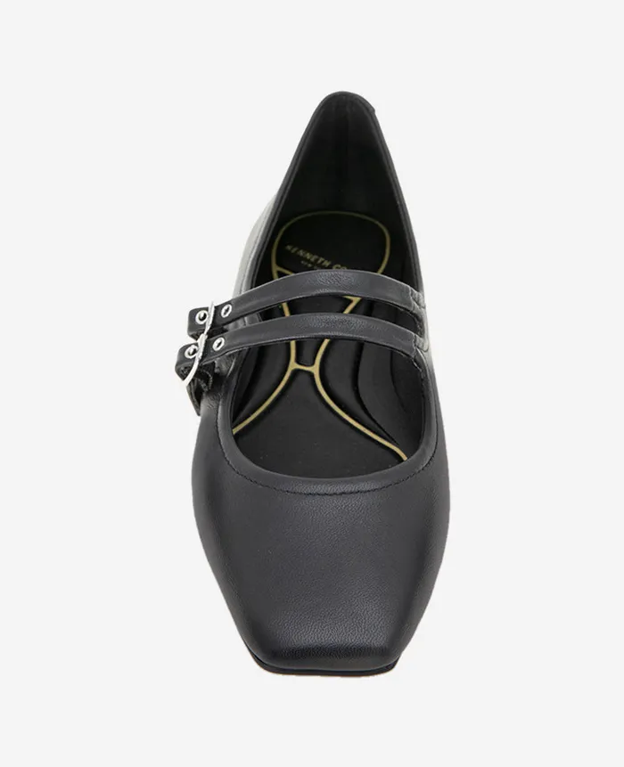 Kenneth Cole Flats and Loafers Women Jasmine Leather Mary Jane Flat Black Kenneth Cole Flats and Loafers Women Jasmine Leather Mary Jane Flat Black