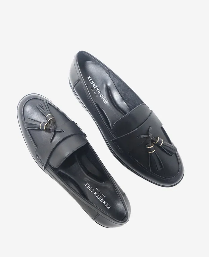 Kenneth Cole Flats and Loafers Women Lyra Leather Loafer Black Kenneth Cole Flats and Loafers Women Lyra Leather Loafer Black
