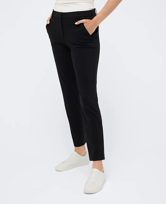 Kenneth Cole Matching Sets Women Athletic Stretch Slim Ankle Pant Black