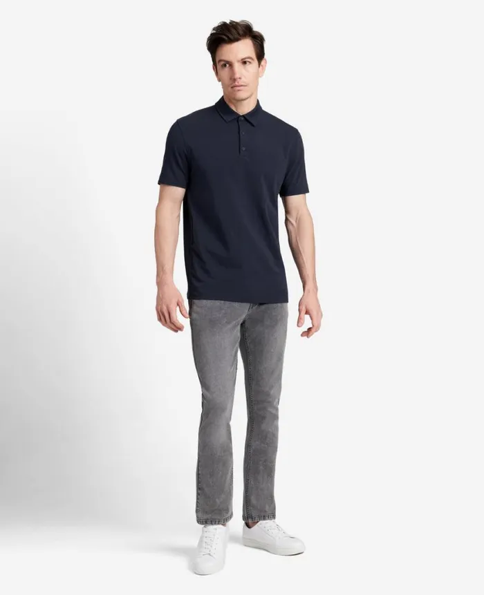 Kenneth Cole Polos and TShirts Men Performance Button Polo Blue Kenneth Cole Polos and TShirts Men Performance Button Polo Blue