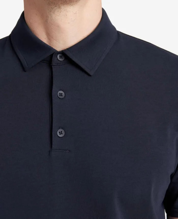 Kenneth Cole Polos and TShirts Men Performance Button Polo Blue Kenneth Cole Polos and TShirts Men Performance Button Polo Blue