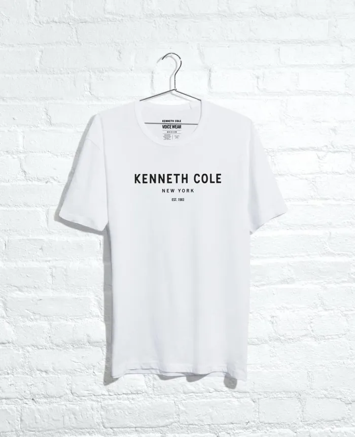 Kenneth Cole Polos and TShirts Men Site Exclusive 1983 Logo TShirt White