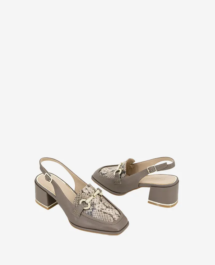 Kenneth Cole Pumps and Heels Women Elina Leather Slingback Loafer Beige Kenneth Cole Pumps and Heels Women Elina Leather Slingback Loafer Beige