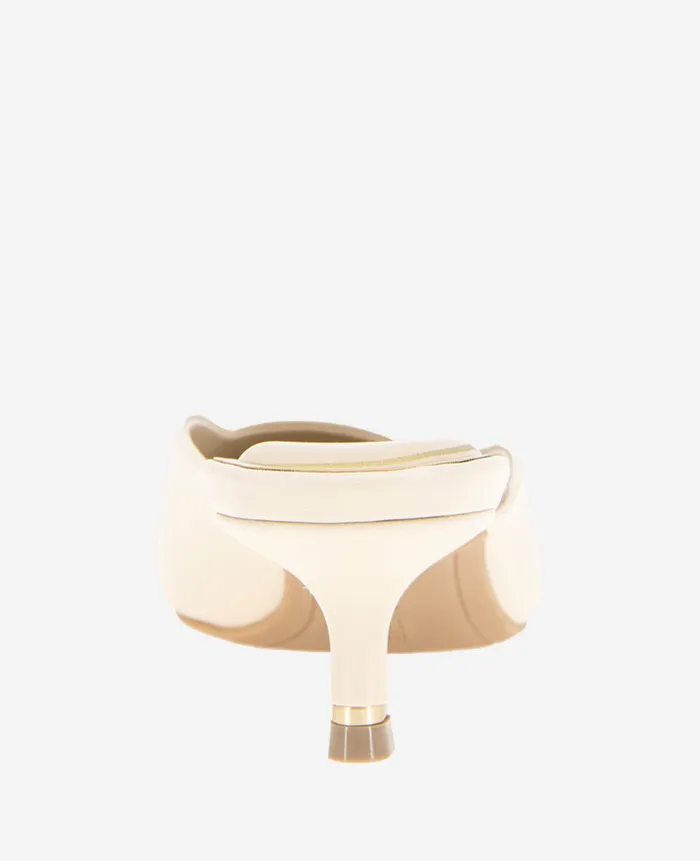 Kenneth Cole Pumps and Heels Women Margo Leather Kitten Heel Mule White Kenneth Cole Pumps and Heels Women Margo Leather Kitten Heel Mule White