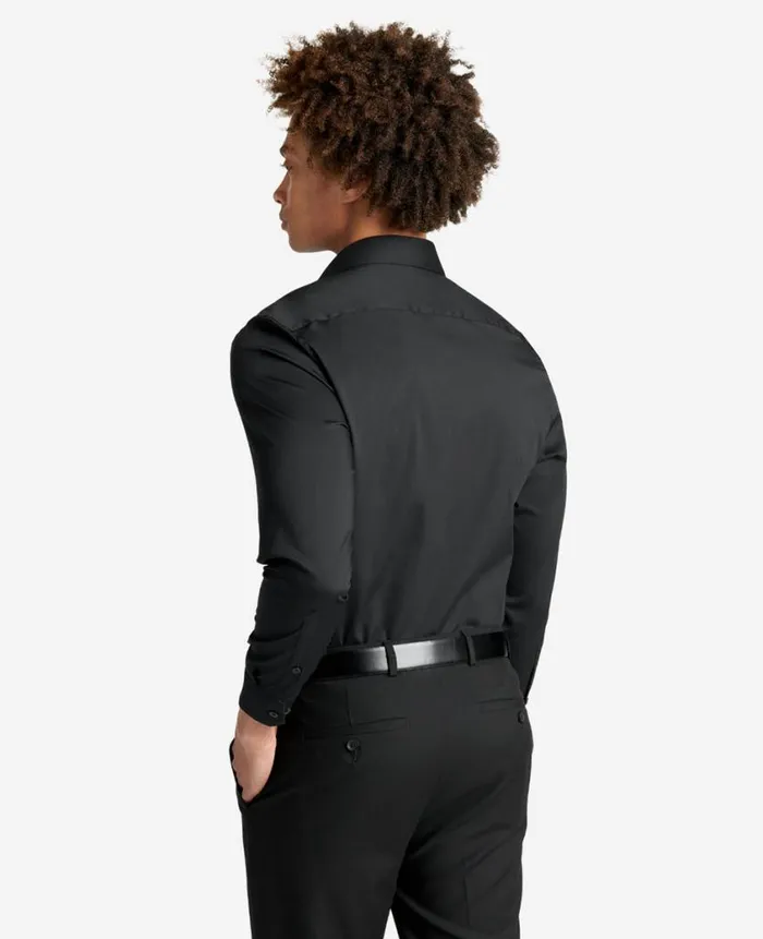 Kenneth Cole Shirts Men Slim Fit Kenneth Cole Sustinable Stretch Collar Solid Dress Shirt Black Kenneth Cole Shirts Men Slim Fit Kenneth Cole Sustinable Stretch Collar Solid Dress Shirt Black