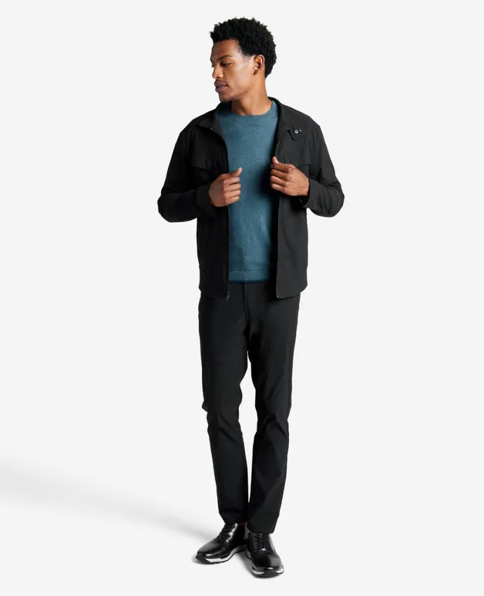 Kenneth Cole Sweaters Men Crewneck Sweater With Tipping Details Blue