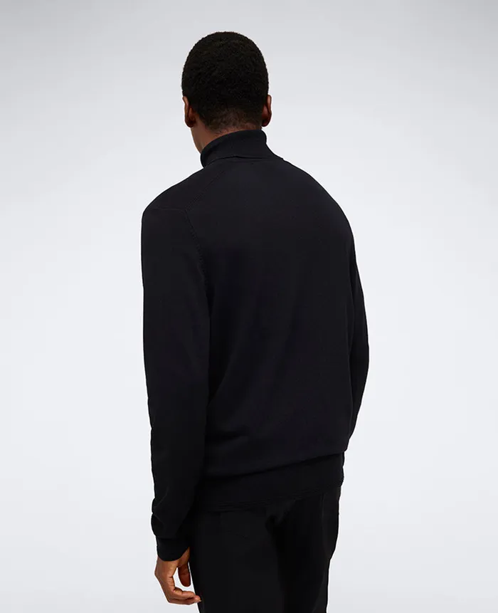Kenneth Cole Sweaters Men Foldover Turtleneck Sweater Black