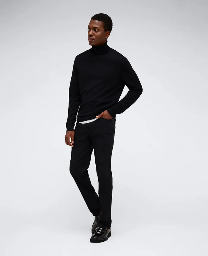 Kenneth Cole Sweaters Men Foldover Turtleneck Sweater Black