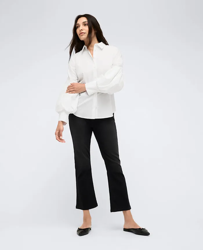 Kenneth Cole Tops Women Balloon Sleeve Button Front Collared Shirt White Kenneth Cole Tops Women Balloon Sleeve Button Front Collared Shirt White