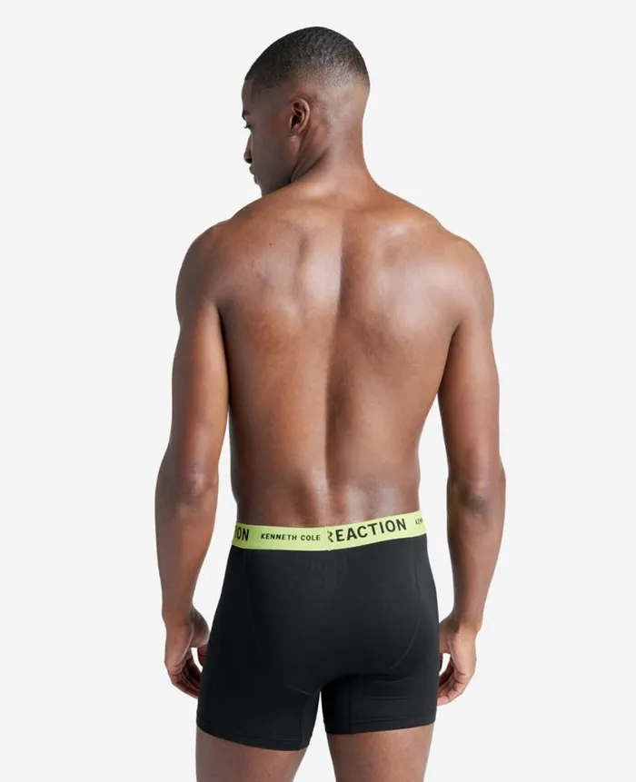 Kenneth Cole Underwear and Loungewear Men Organic Cotton Stretch Boxer Briefs 3Pack Black Kenneth Cole Underwear and Loungewear Men Organic Cotton Stretch Boxer Briefs 3Pack Black