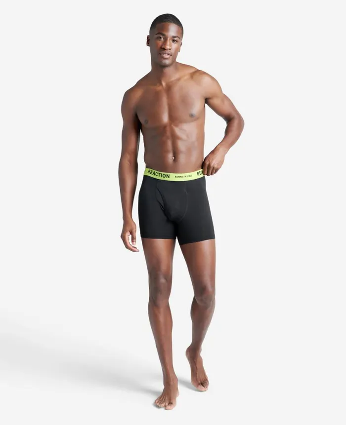 Kenneth Cole Underwear and Loungewear Men Organic Cotton Stretch Boxer Briefs 3Pack Black Kenneth Cole Underwear and Loungewear Men Organic Cotton Stretch Boxer Briefs 3Pack Black