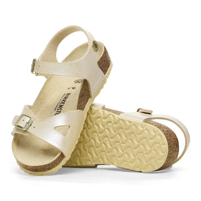 Kids Birkenstock BackAnkleStrap Rio Graceful Pearl White