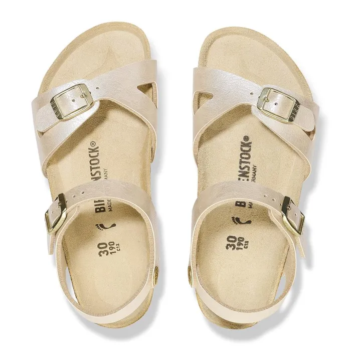 Kids Birkenstock BackAnkleStrap Rio Graceful Pearl White