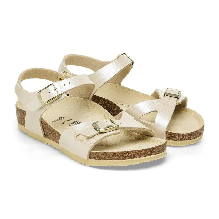 Kids Birkenstock BackAnkleStrap Rio Graceful Pearl White