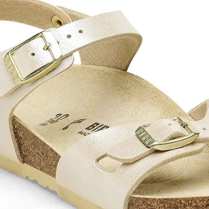 Kids Birkenstock BackAnkleStrap Rio Graceful Pearl White