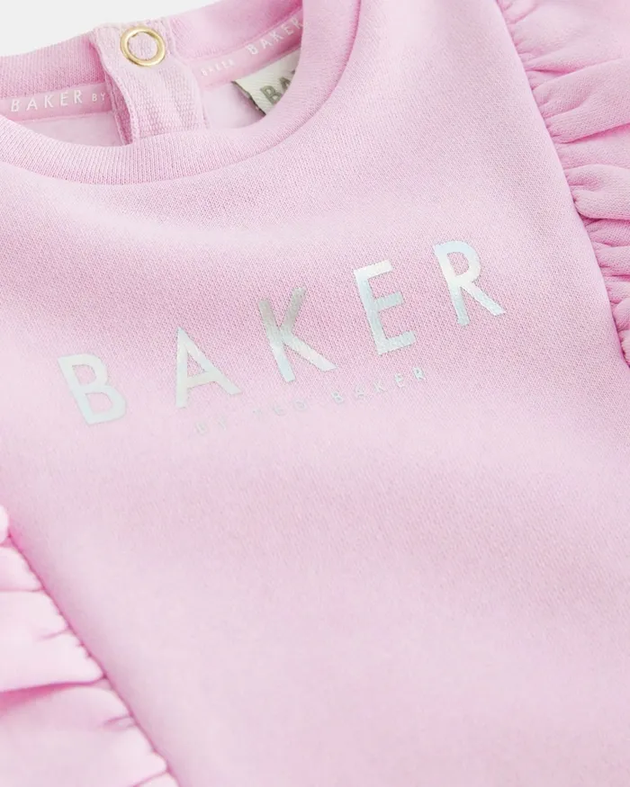 Kids GLYNIS 8211 Branded Frill Sweater And Joggers Set Lilac Ted Baker Playsuits and Sets Kids GLYNIS 8211 Branded Frill Sweater And Joggers Set Lilac Ted Baker Playsuits and Sets