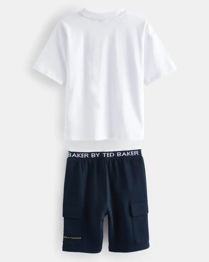Kids GUSCOTH 8211 Graphic TShirt And Sweat Shorts Set Navy Ted Baker Sets and Outfits Kids GUSCOTH 8211 Graphic TShirt And Sweat Shorts Set Navy Ted Baker Sets and Outfits
