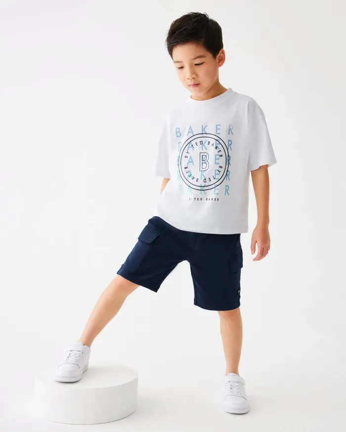 Kids GUSCOTH 8211 Graphic TShirt And Sweat Shorts Set Navy Ted Baker Sets and Outfits Kids GUSCOTH 8211 Graphic TShirt And Sweat Shorts Set Navy Ted Baker Sets and Outfits