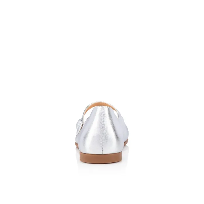 Kids Melodie Chick Ballerinas 8211 Nappa Leather 8211 Silver Christian Louboutin Ballerinas