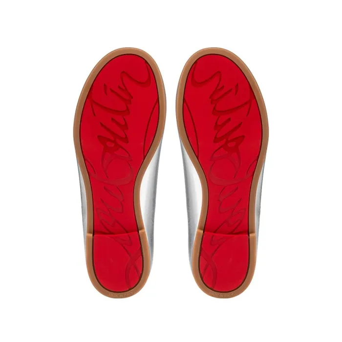 Kids Melodie Chick Ballerinas 8211 Nappa Leather 8211 Silver Christian Louboutin Ballerinas