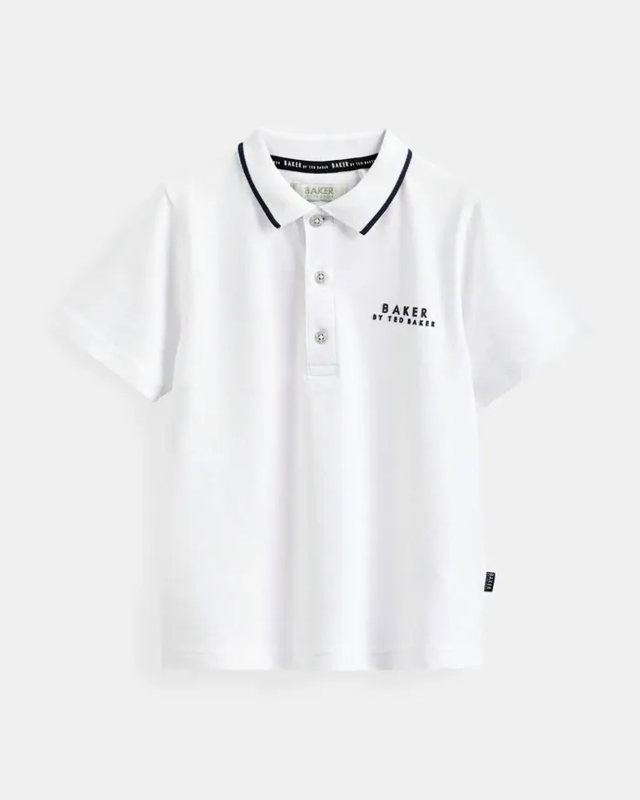 Kids NIIKOLA 8211 Two Pack Of Assorted Branded Polo Shirts Navy Ted Baker Tops