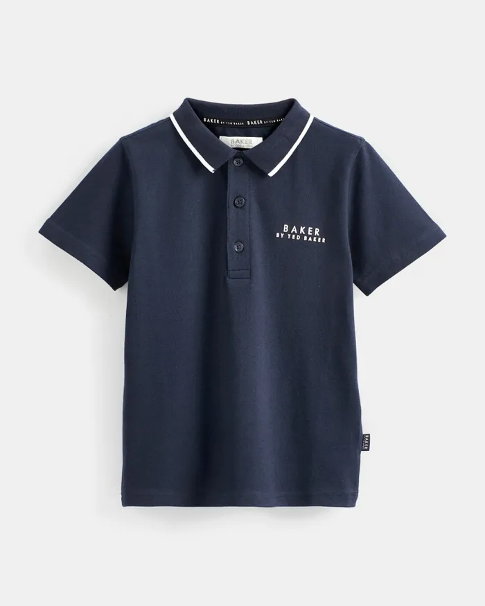Kids NIIKOLA 8211 Two Pack Of Assorted Branded Polo Shirts Navy Ted Baker Tops Kids NIIKOLA 8211 Two Pack Of Assorted Branded Polo Shirts Navy Ted Baker Tops