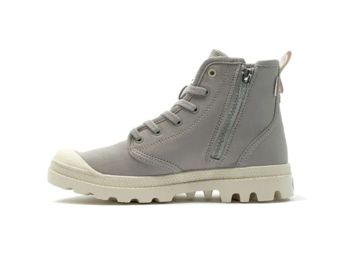 Kids PAMPA HI ZIP ORGANIC Grey Berry PALLADIUM Boots Kids PAMPA HI ZIP ORGANIC Grey Berry PALLADIUM Boots