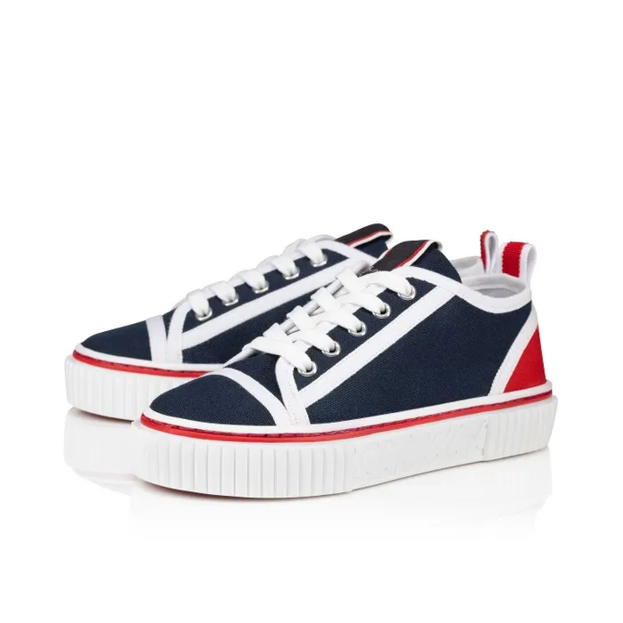 Kids Pedrito Sneakers 8211 Olona Canva 8211 Navy Christian Louboutin Sneakers