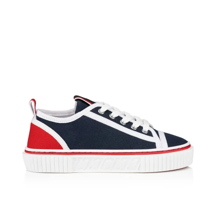 Kids Pedrito Sneakers 8211 Olona Canva 8211 Navy Christian Louboutin Sneakers