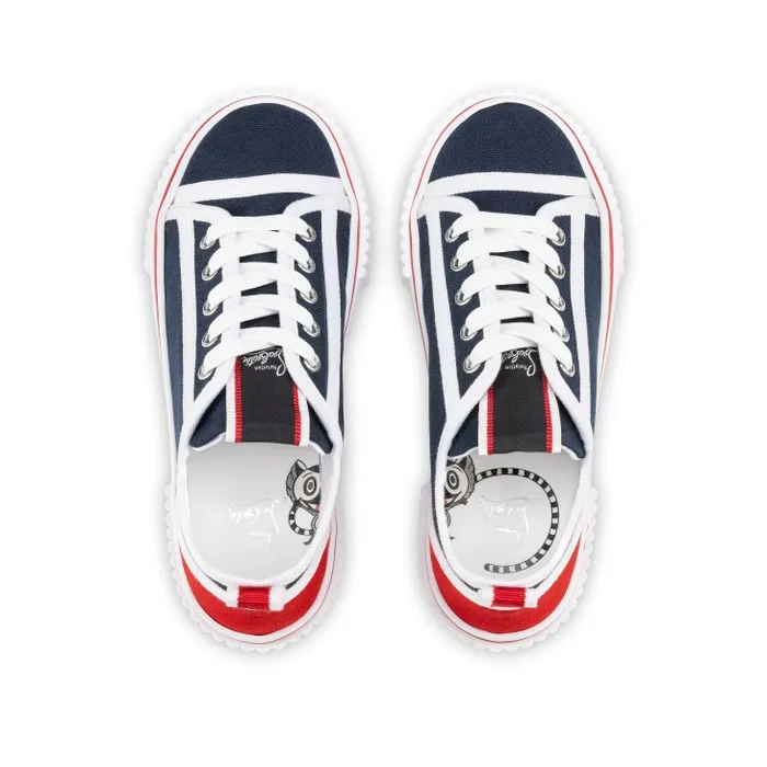 Kids Pedrito Sneakers 8211 Olona Canva 8211 Navy Christian Louboutin Sneakers