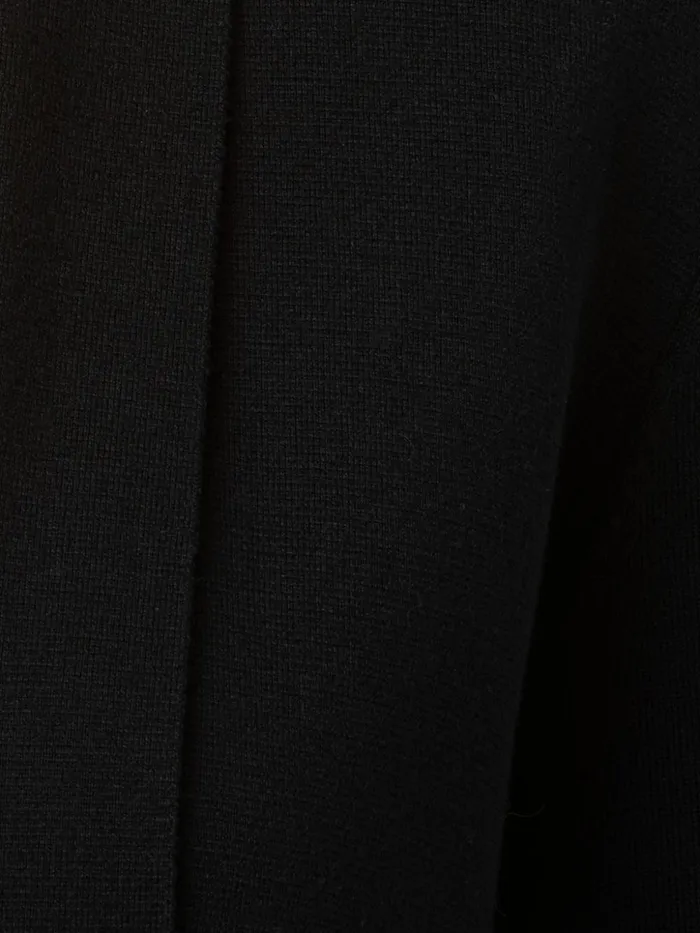 Knit Coat Wool Black Women Akris Knitwear