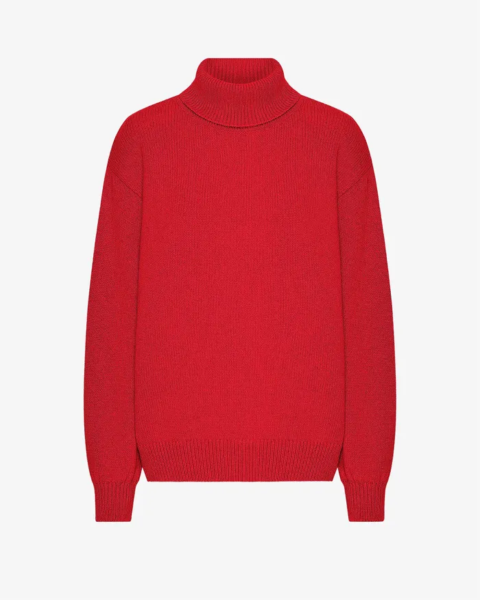 Knit Sweaters Colorfulstandard Women Merino Wool Turtleneck 8211 Scarlet Red