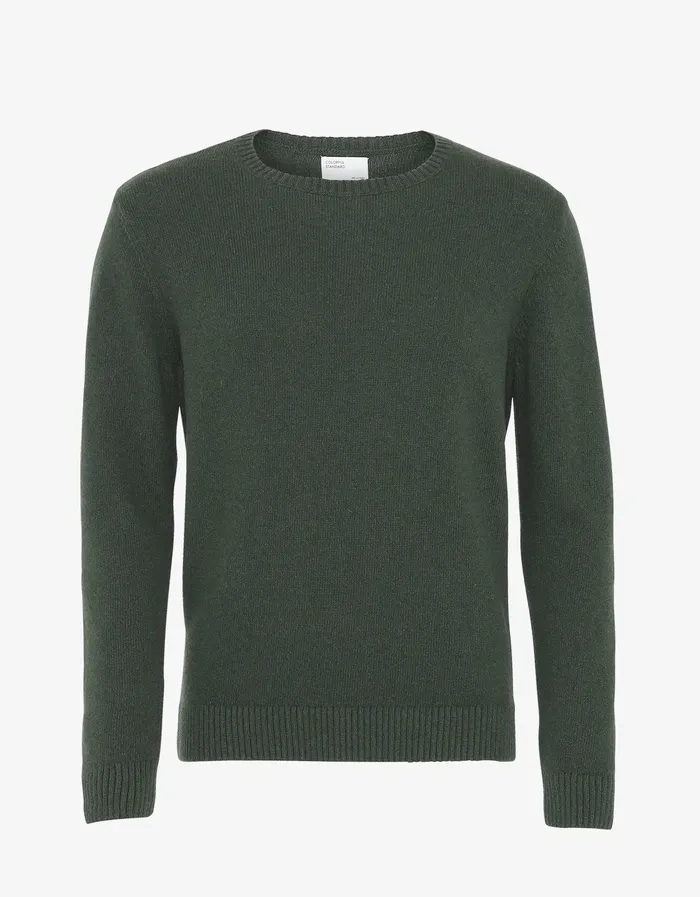Knit Sweaters Men Colorfulstandard Classic Merino Wool Crew 8211 Emerald Green