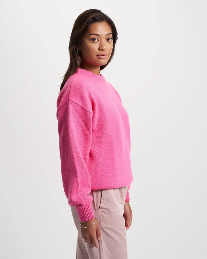 Knit Sweaters Oversized Merino Wool Crew 8211 Stone Blue Colorfulstandard Women