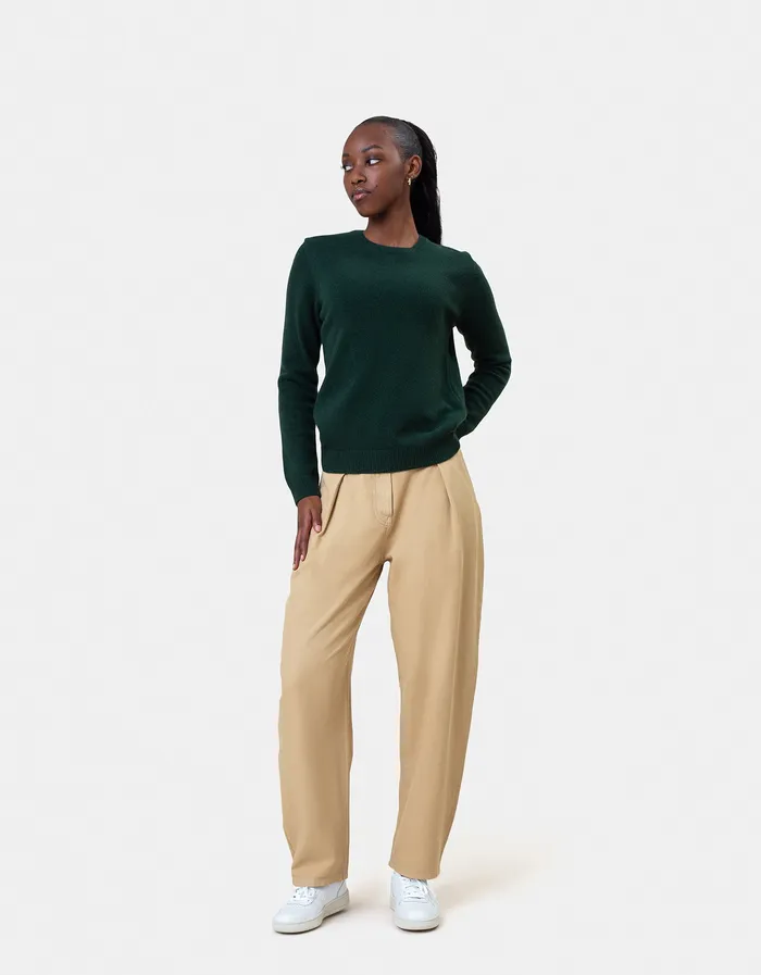Knit Sweaters Women Classic Merino Wool Crew 8211 Ocean Green Colorfulstandard Women