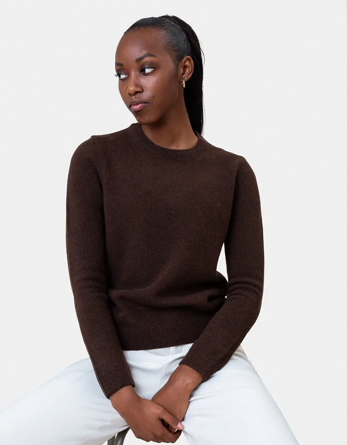 Knit Sweaters Women Classic Merino Wool Crew 8211 Warm Taupe 8211 Colorfulstandard Women