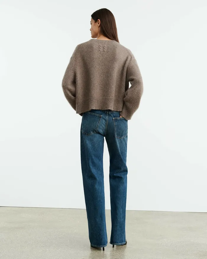 Knits and Sweaters Nili Lotan Women ANISA CASHMERE SWEATER Peat Melange