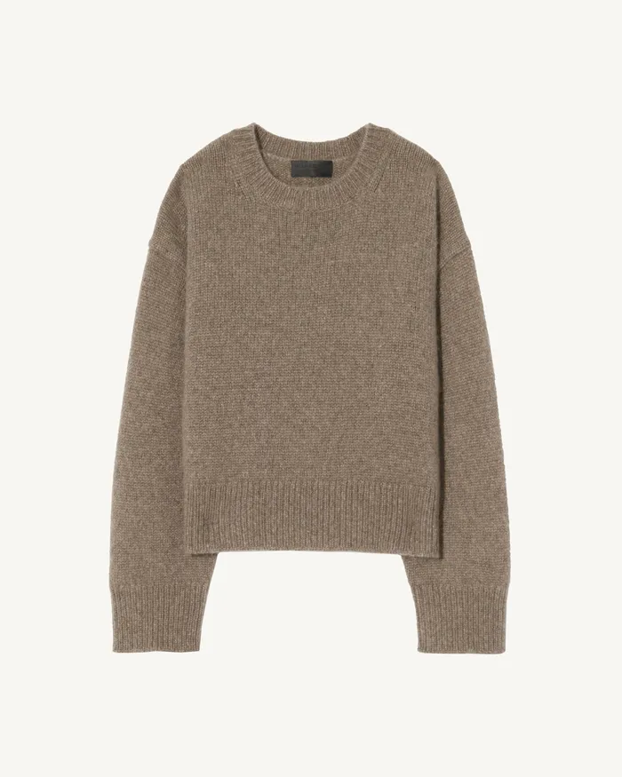 Knits and Sweaters Nili Lotan Women ANISA CASHMERE SWEATER Peat Melange