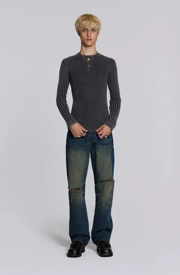 Knitwear Men Jaded London Black Vault Knit