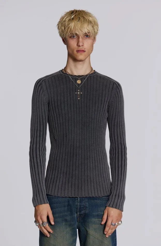 Knitwear Men Jaded London Black Vault Knit