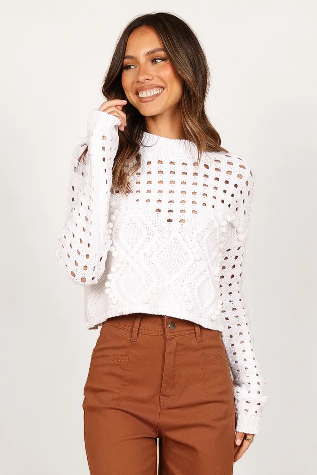Knitwear petalandpup Women Temaire Knit Sweater 8211 White White