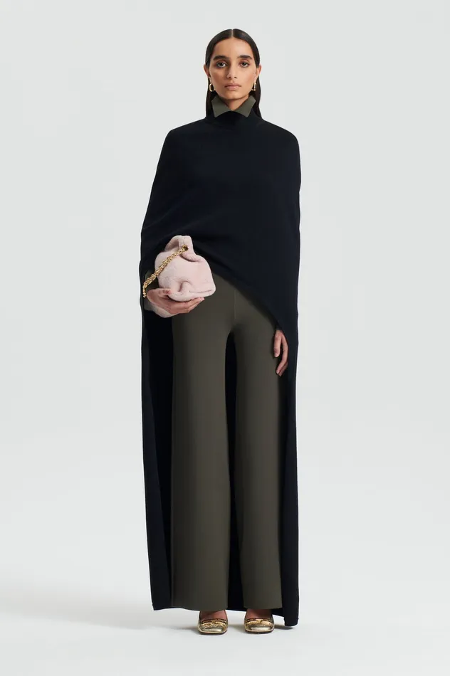 Knitwear Scanlan Theodore Women MICRO CREPE KNIT TROUSER SAFARI