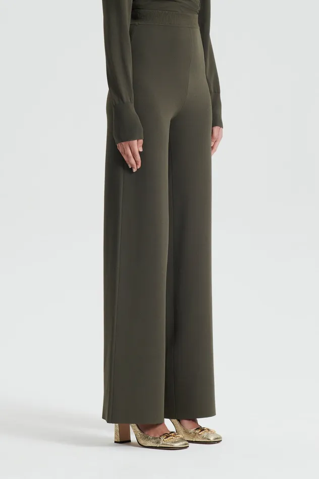 Knitwear Scanlan Theodore Women MICRO CREPE KNIT TROUSER SAFARI Knitwear Scanlan Theodore Women MICRO CREPE KNIT TROUSER SAFARI
