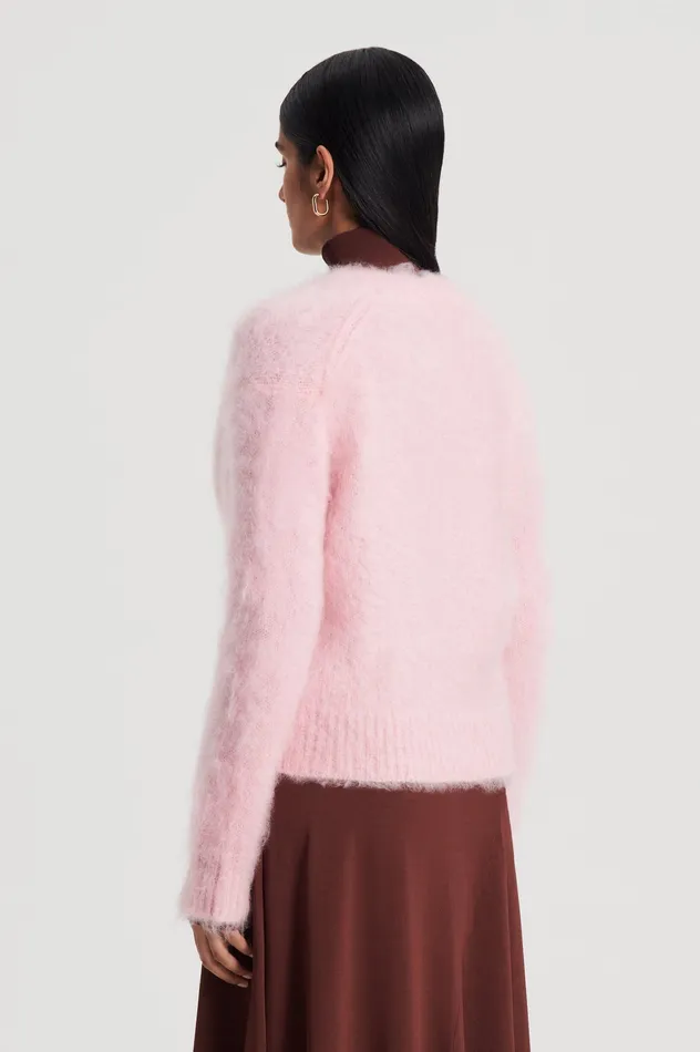 Knitwear Women BRUSHED MOHAIR WRAP CARDIGAN PINK Scanlan Theodore Knitwear Women BRUSHED MOHAIR WRAP CARDIGAN PINK Scanlan Theodore