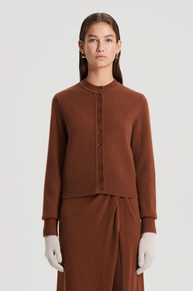 Knitwear Women CASHMERE CARDIGAN SPICE Scanlan Theodore Knitwear Women CASHMERE CARDIGAN SPICE Scanlan Theodore