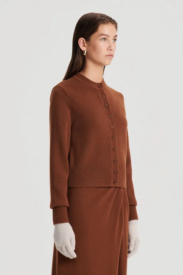 Knitwear Women CASHMERE CARDIGAN SPICE Scanlan Theodore Knitwear Women CASHMERE CARDIGAN SPICE Scanlan Theodore